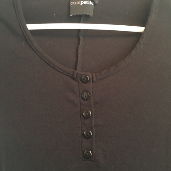 ASOS Petite ribbed mini button front dress - Picture 3 of 3